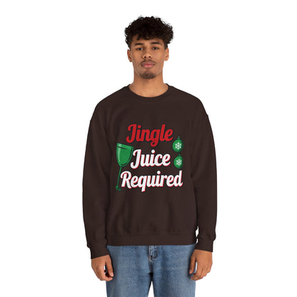 Jingle Juice Required Sweatshirt - Funny Holiday Drinking Crewneck | Loom Noir