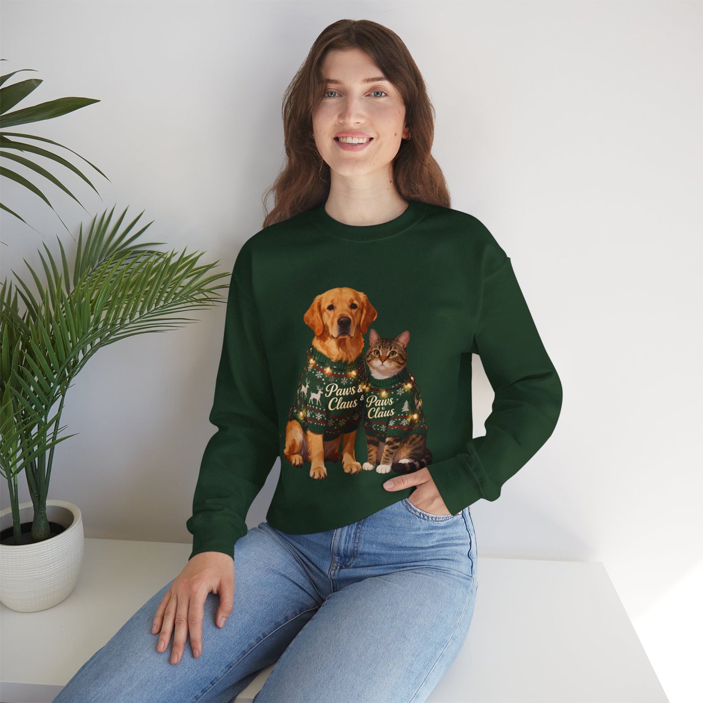 Pet Christmas Sweatshirt - Festive Holiday Crewneck for Pet Lovers | Loom Noir