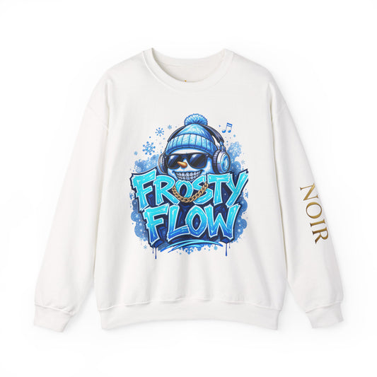 Frosty Flow Sweatshirt - Unisex Snowman Crewneck | Loom Noir