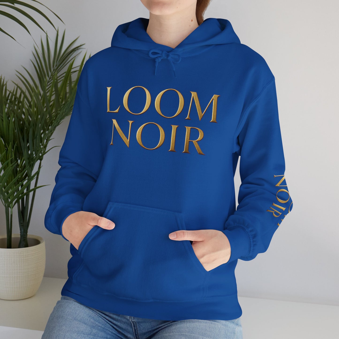 Gold-Print Hoodie - Premium Streetwear | Loom Noir