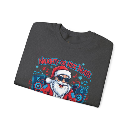 DJ Santa Merry Mix Sweatshirt - Naughty or Nice Beats Christmas | Loom Noir