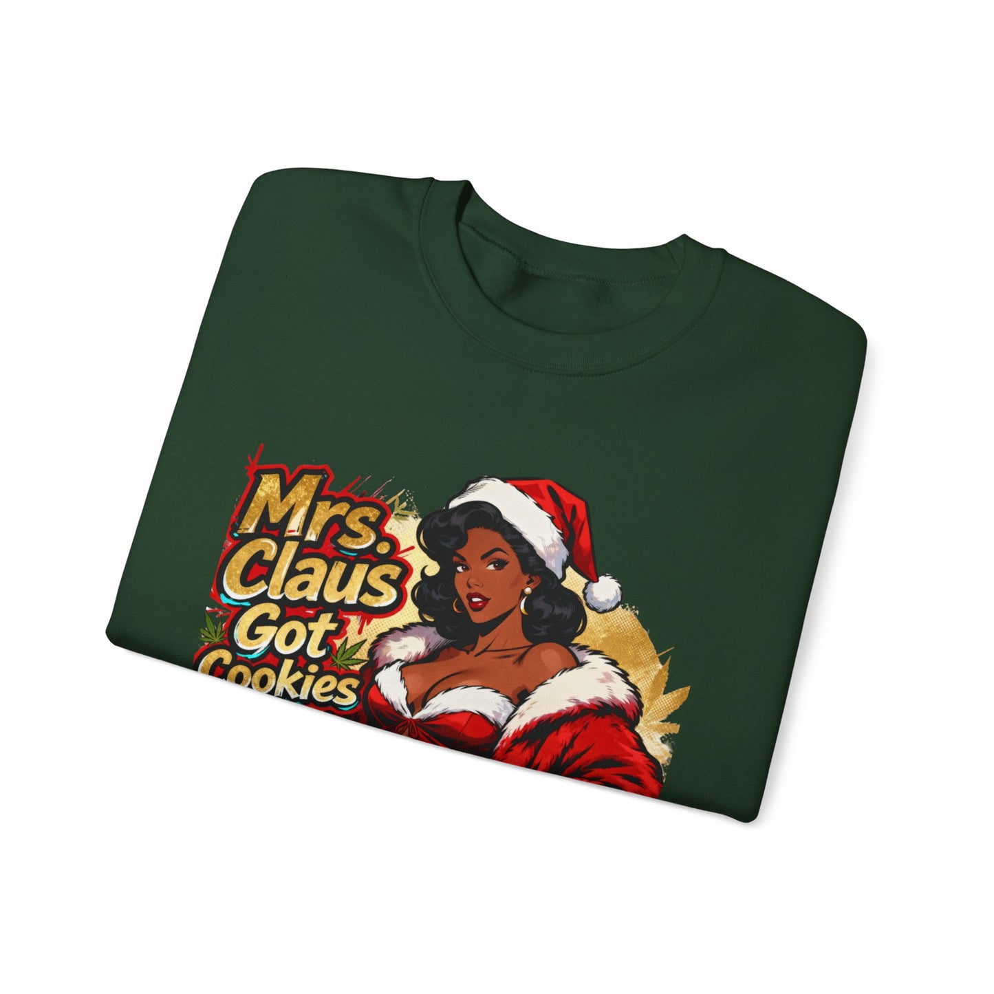 Mrs. Claus Got Cookies Sweatshirt - Retro Pinup Christmas Crewneck | Loom Noir