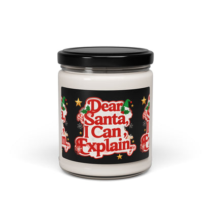 Dear Santa I Can Explain Scented Soy Candle - Funny Christmas 9oz | Loom Noir