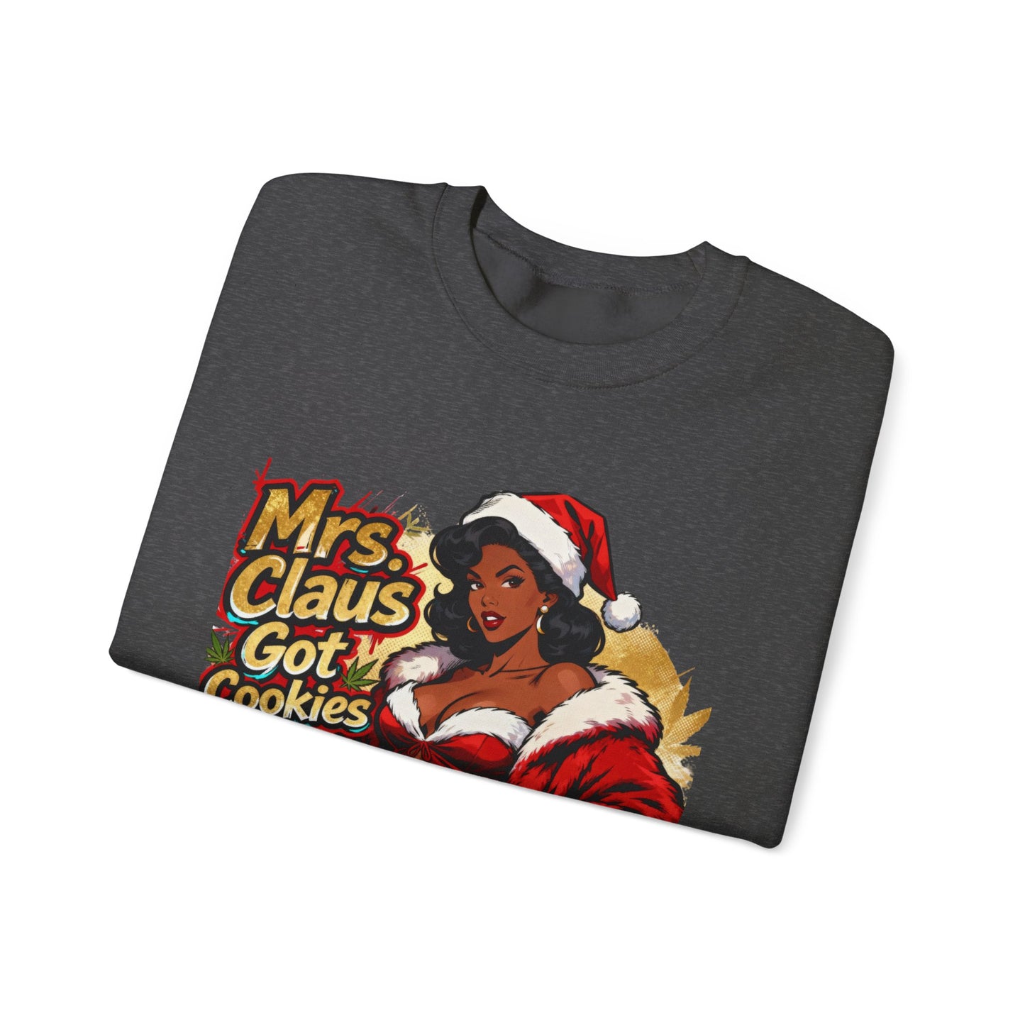 Mrs. Claus Got Cookies Sweatshirt - Retro Pinup Christmas Crewneck | Loom Noir