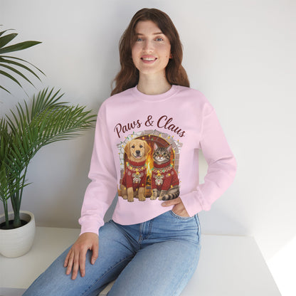 Christmas Paws & Claus Sweatshirt - Holiday Pet Lover Gift | Loom Noir