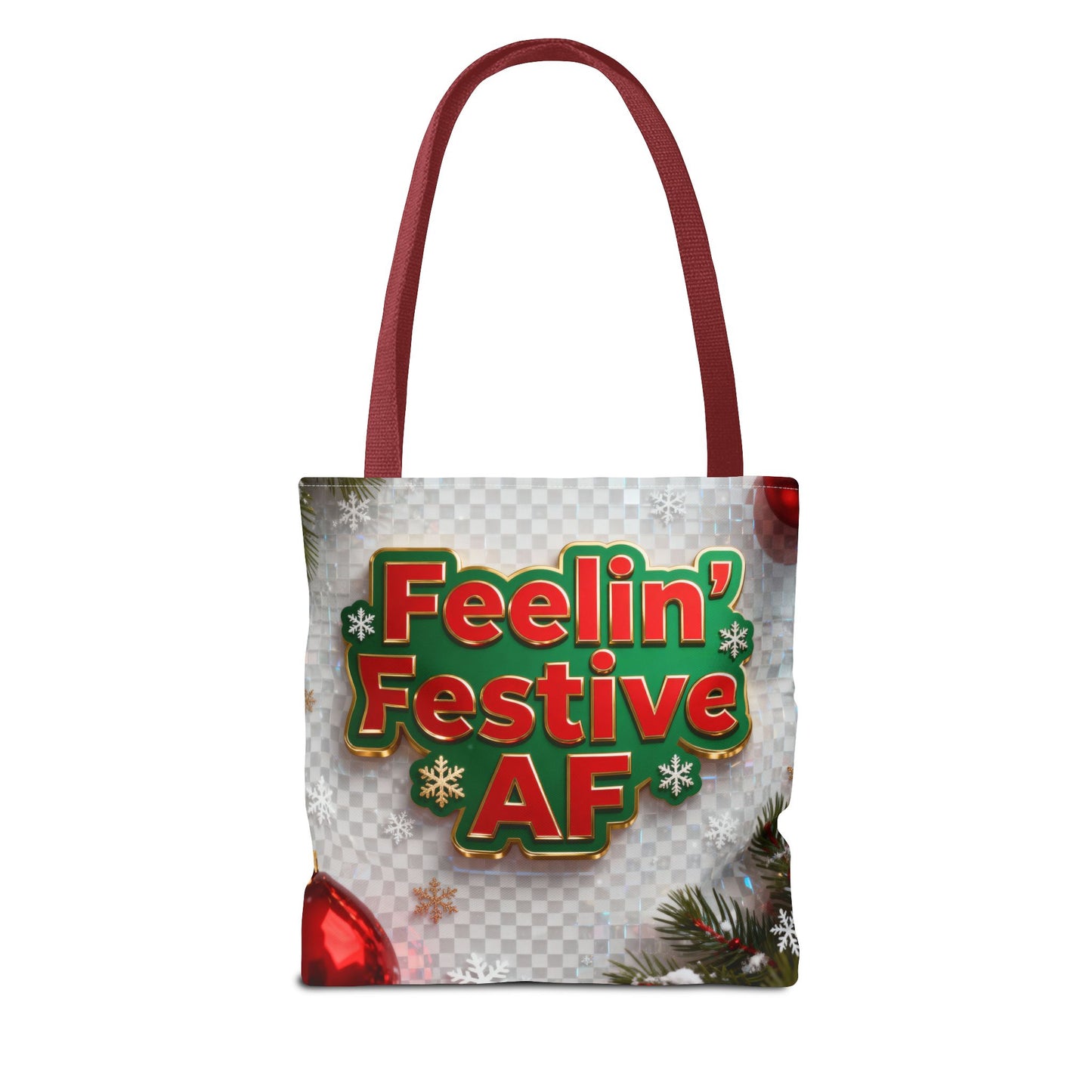 Feelin' Festive AF Tote Bag - Holiday Shopping Bag | Loom Noir
