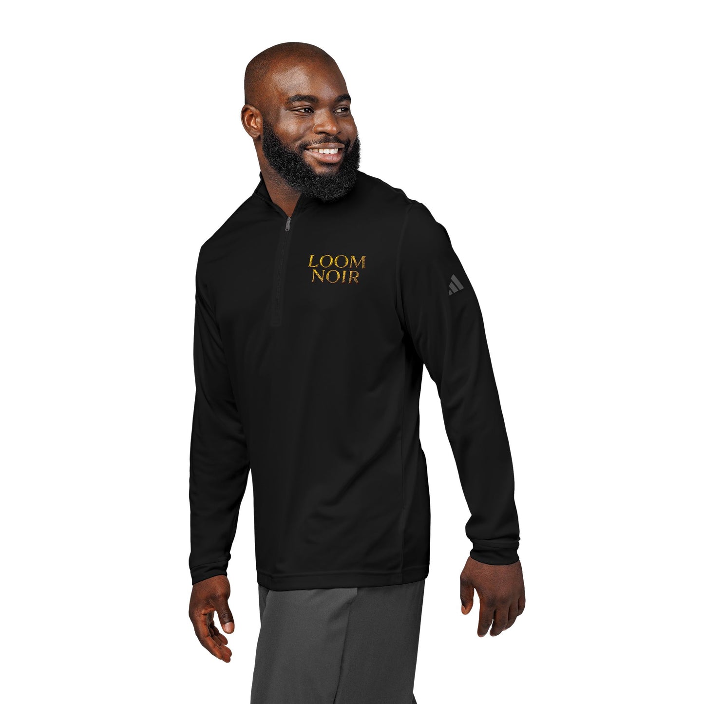 Loom Noir Quarter-Zip Pullover | Athletic Mock Neck Sweatshirt