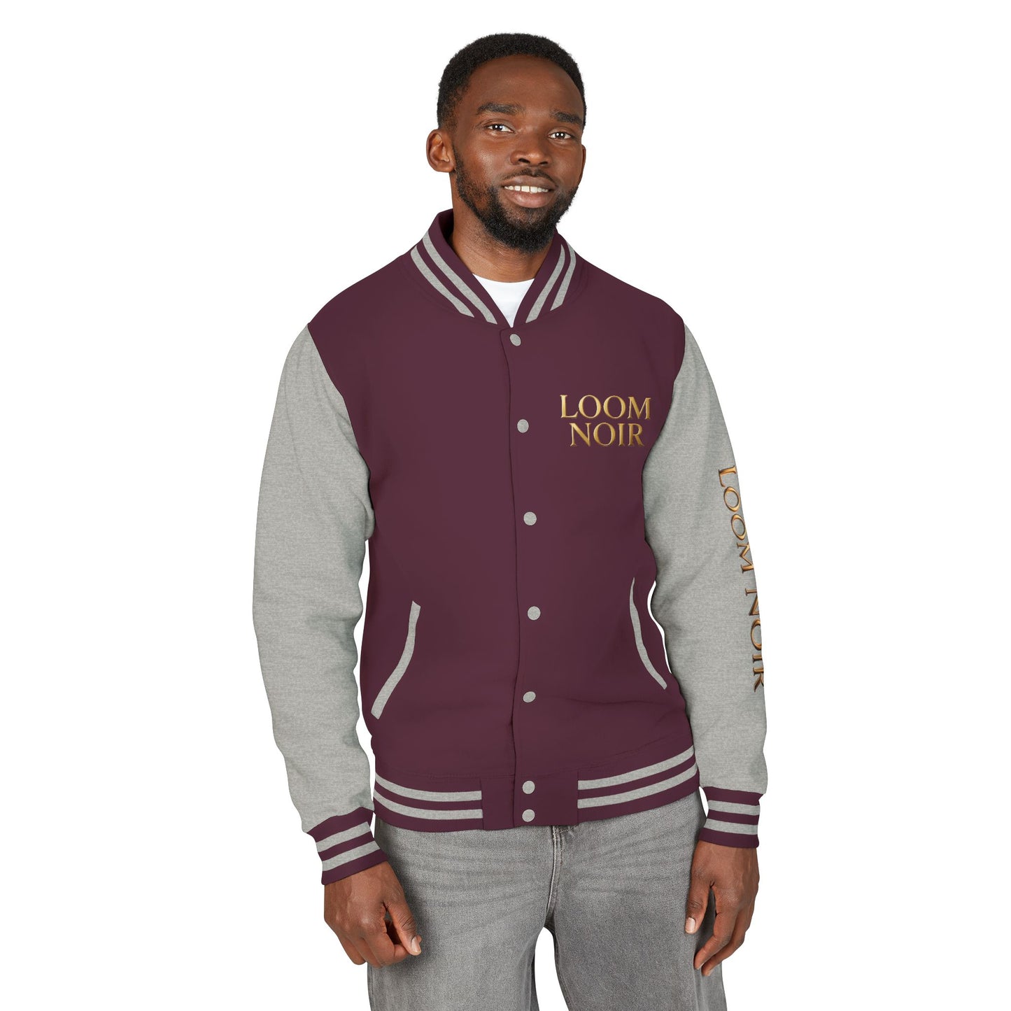 Loom Noir Letterman Jacket - Premium Streetwear Varsity