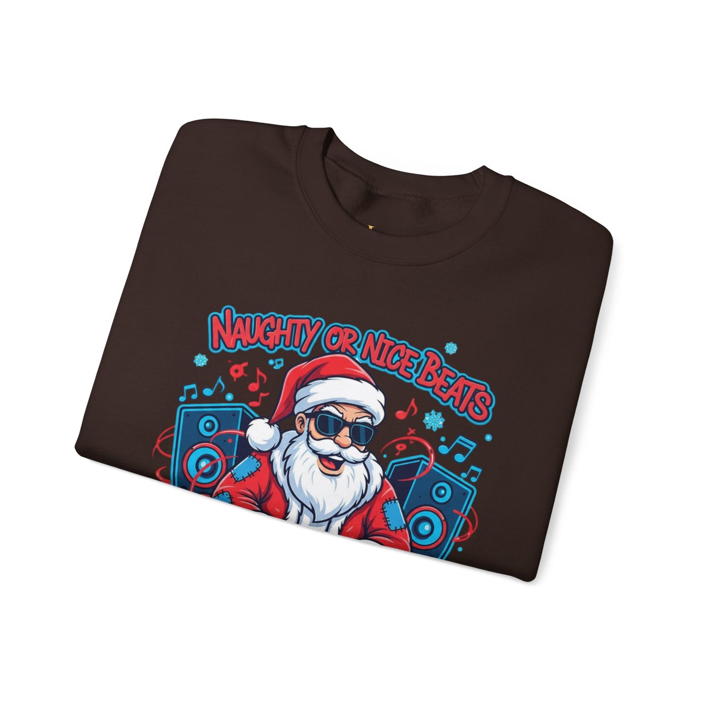 DJ Santa Merry Mix Sweatshirt - Naughty or Nice Beats Christmas | Loom Noir