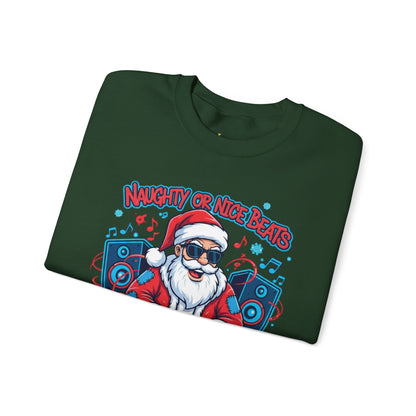 DJ Santa Merry Mix Sweatshirt - Naughty or Nice Beats Christmas | Loom Noir