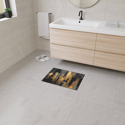 Abstract Industrial Heavy-Duty Floor Mat — Modern Geometric Entrance Rug | Loom Noir