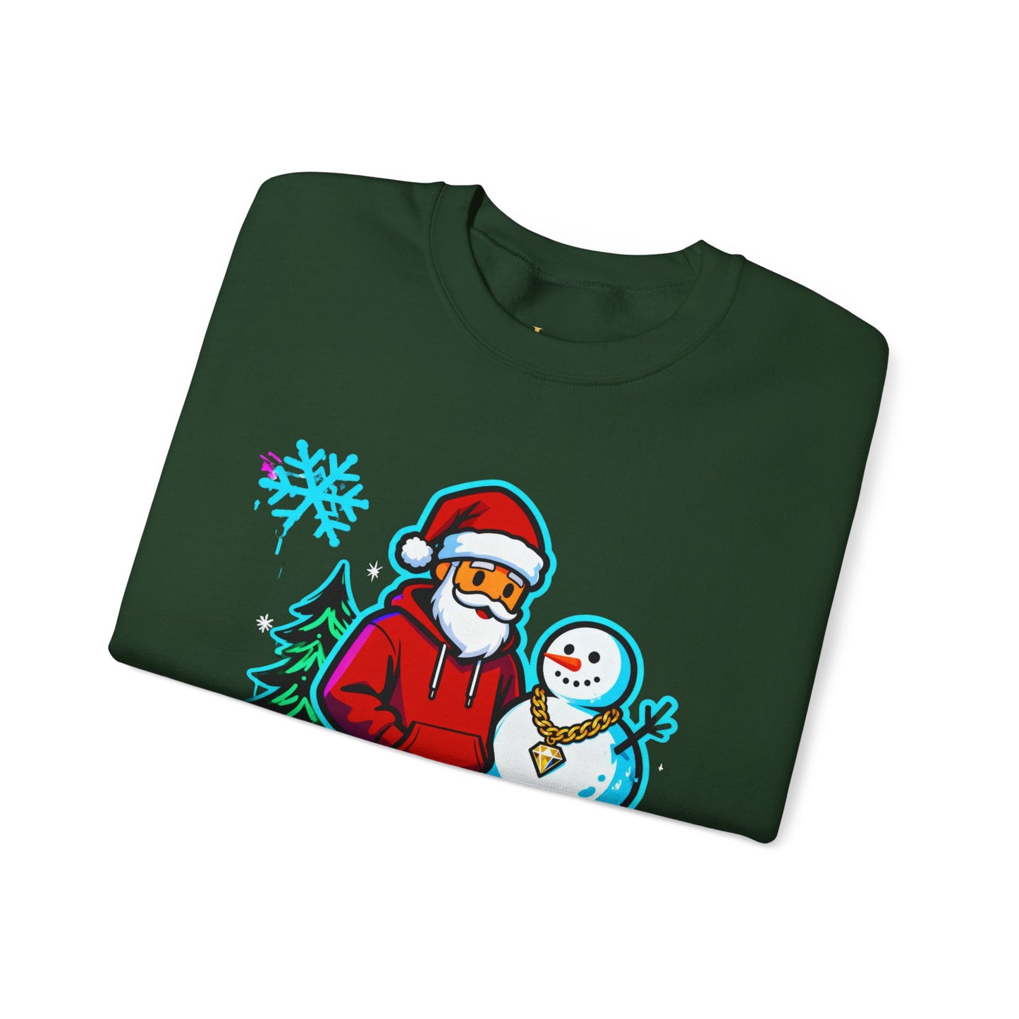 North Pole Trap House Sweatshirt - Funny Santa Christmas Crewneck | Loom Noir