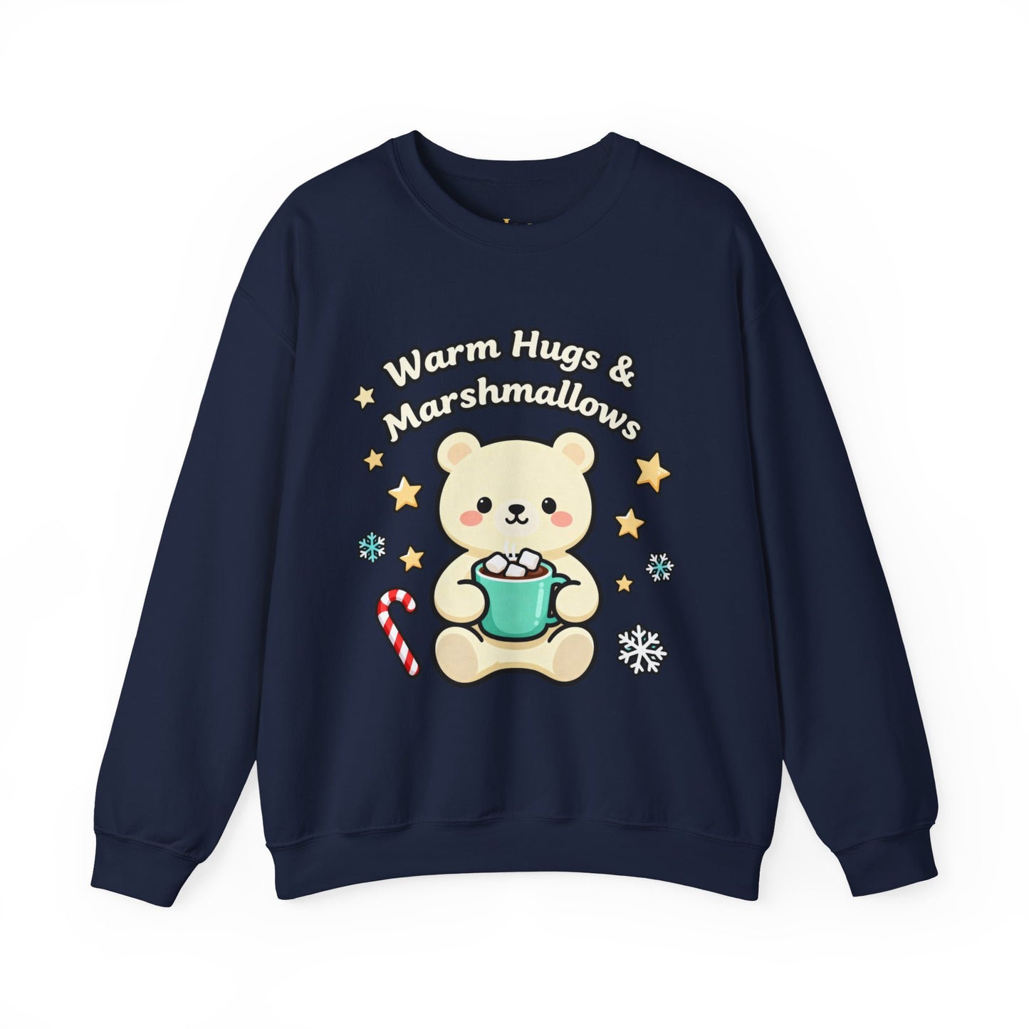 Cute Bear Hot Cocoa Sweatshirt - Warm Hugs & Marshmallows | Loom Noir