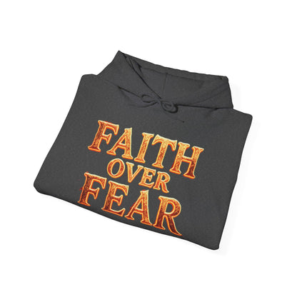 Faith Over Fear Hoodie Pullover - Christian Streetwear | Loom Noir