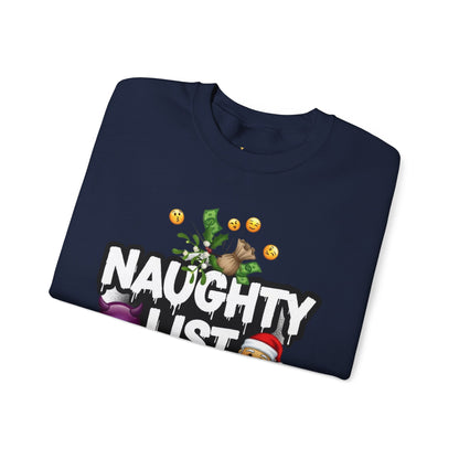 Naughty List Certified Sweatshirt - Funny Christmas Crewneck | Loom Noir