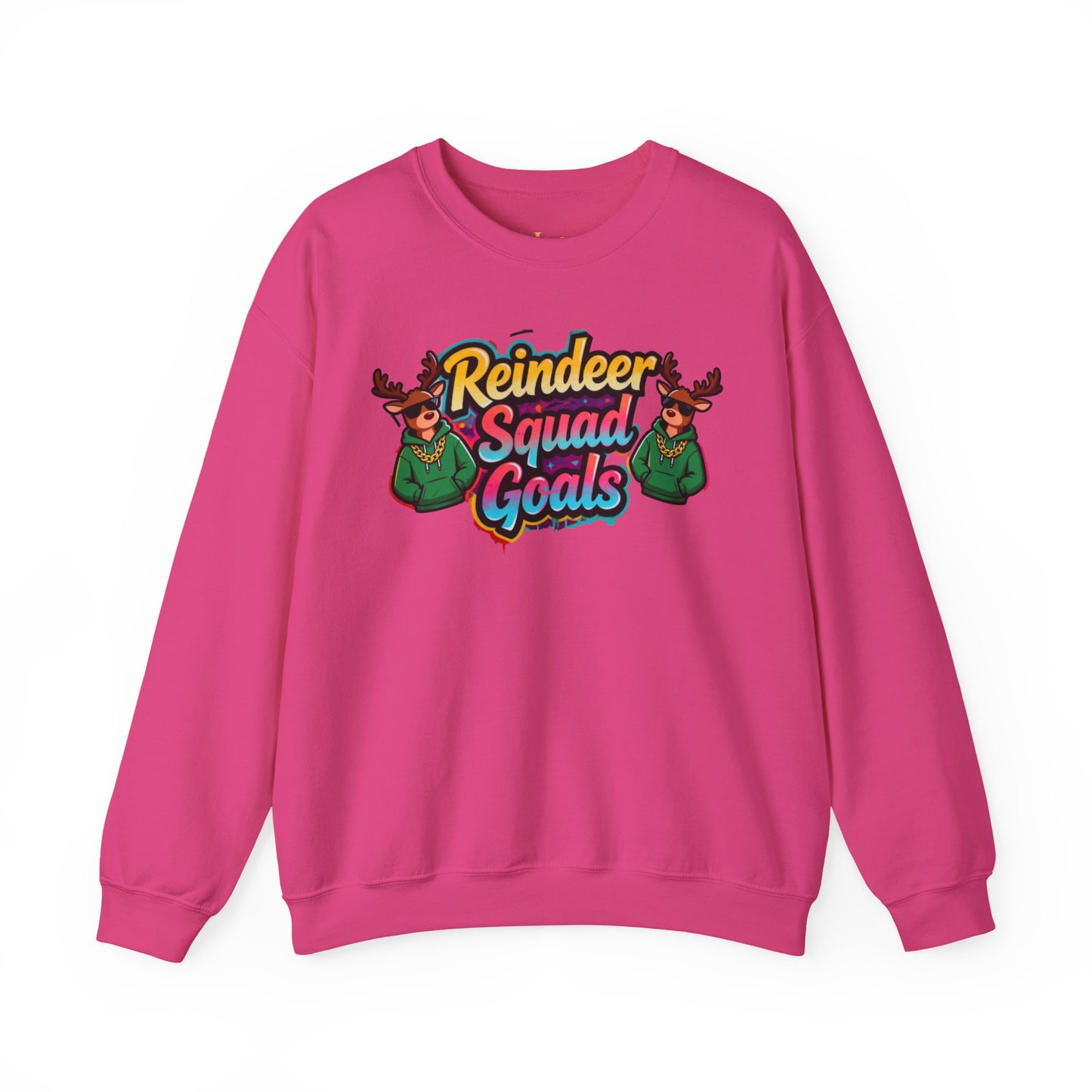 Reindeer Squad Goals Sweatshirt - Funny Christmas Crewneck | Loom Noir