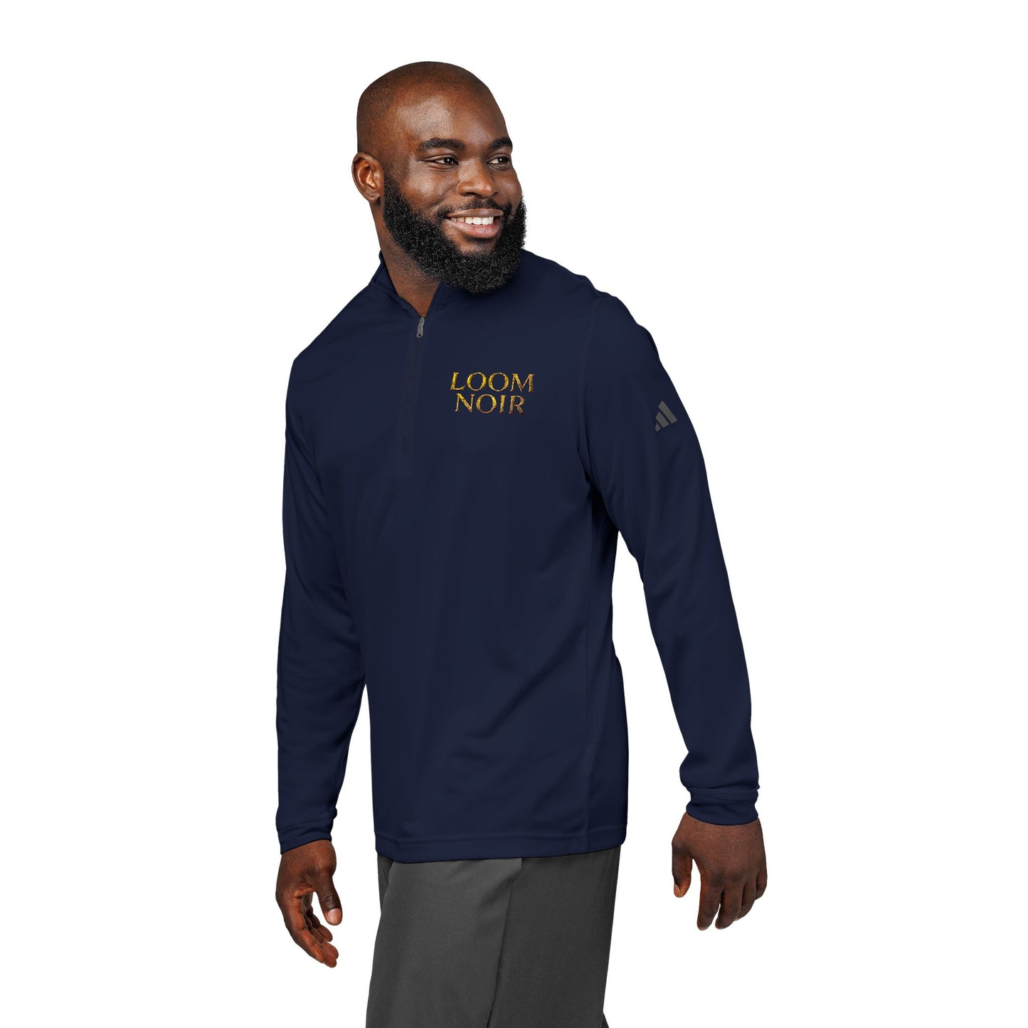 Loom Noir Quarter-Zip Pullover | Athletic Mock Neck Sweatshirt