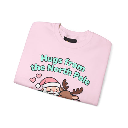Christmas Sweatshirt Santa & Reindeer - Holiday Crewneck | Loom Noir