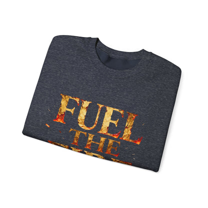 🔥 Fuel the Fire Crewneck Sweatshirt – Motivational Streetwear by Loom Noir