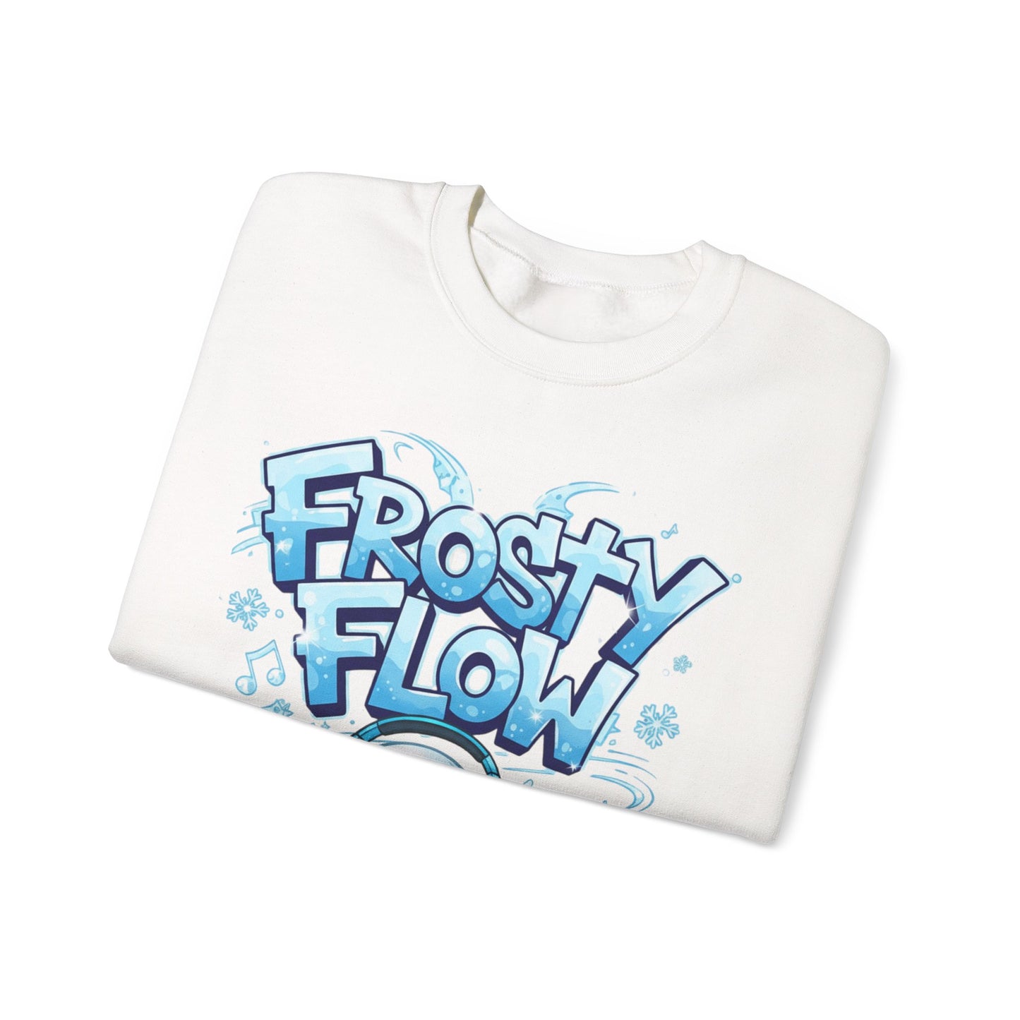 Frosty Flow Sweatshirt - Cool Snowman Graphic Crewneck | Loom Noir