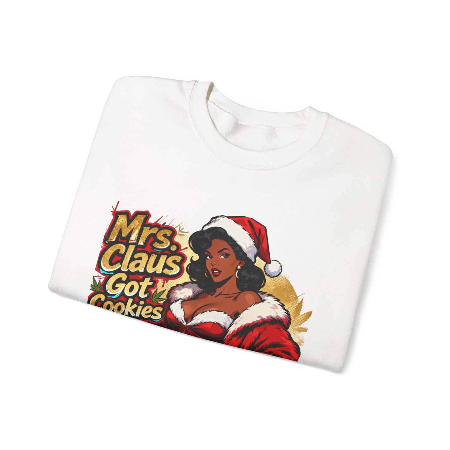 Mrs. Claus Got Cookies Sweatshirt - Retro Pinup Christmas Crewneck | Loom Noir