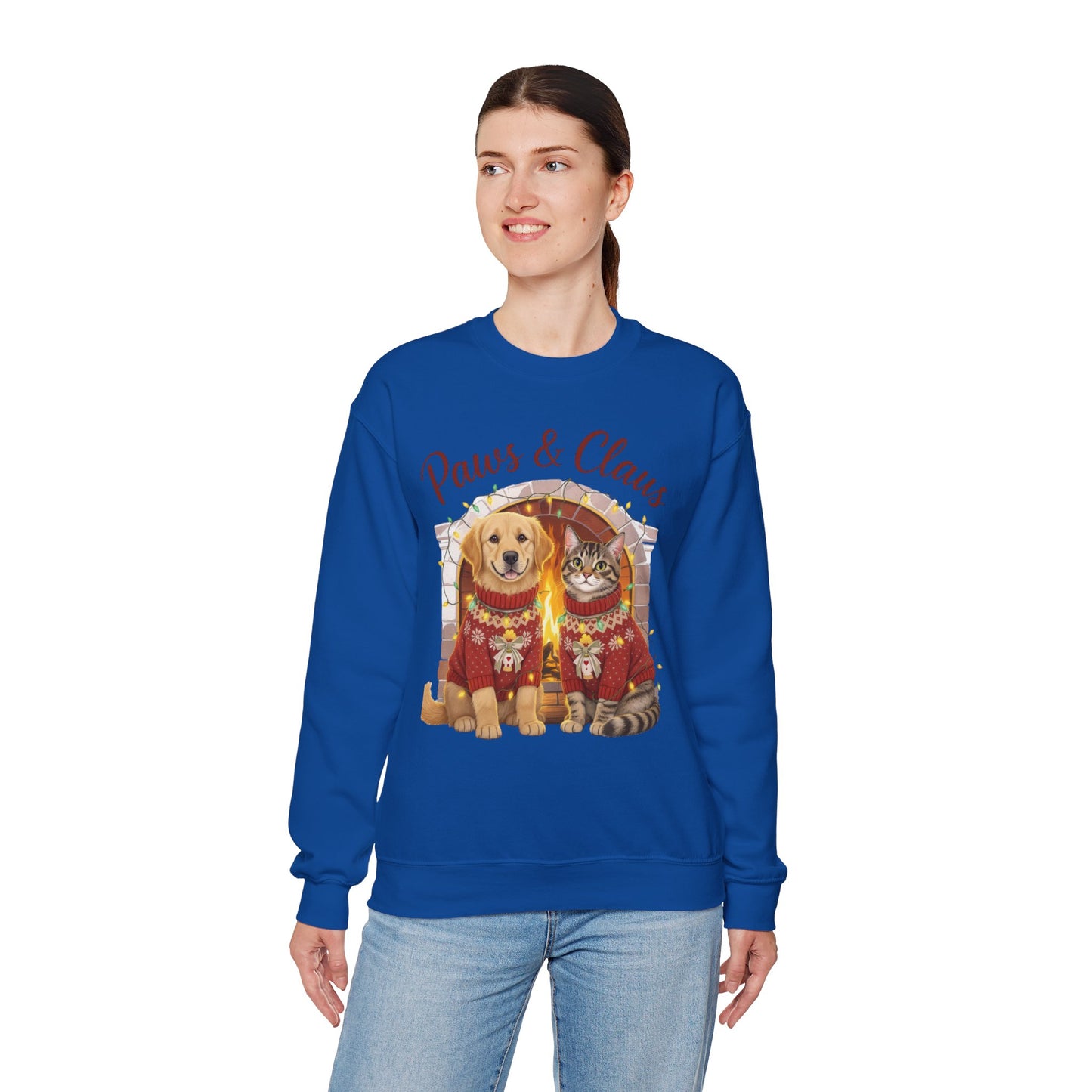 Christmas Paws & Claus Sweatshirt - Holiday Pet Lover Gift | Loom Noir