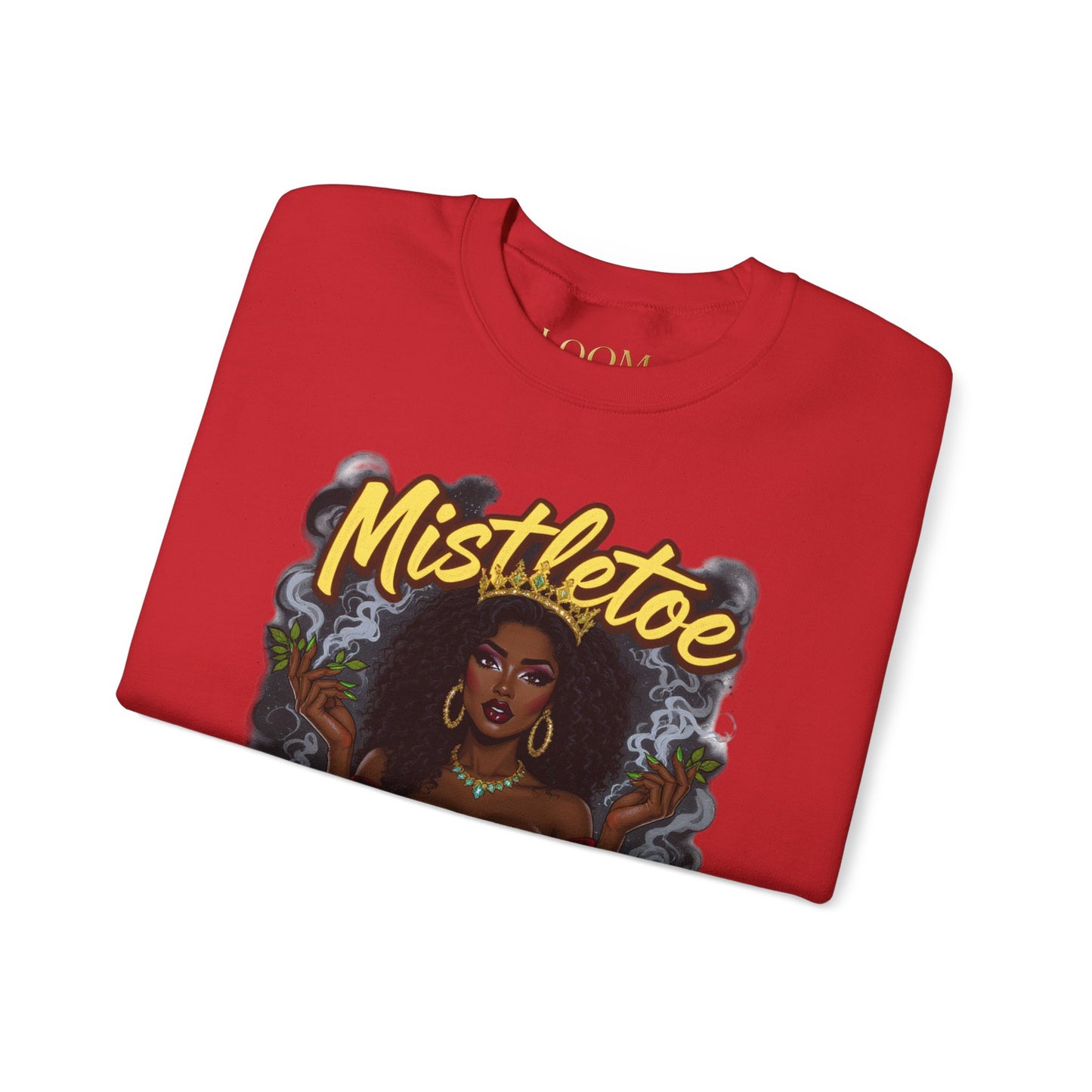 Mistletoe & Mary Jane Crewneck | Cannabis Holiday Sweatshirt