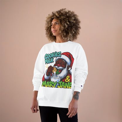 Cookies Milk & Mary Jane Sweatshirt - Funny Holiday Crewneck | Loom Noir