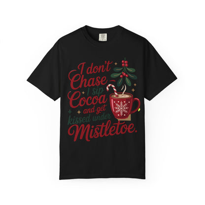 Mistletoe Cocoa Unisex T-Shirt - Cozy Christmas Tee | Loom Noir