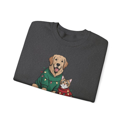 Paws & Claus Holiday Sweatshirt - Festive Pet Apparel | Loom Noir