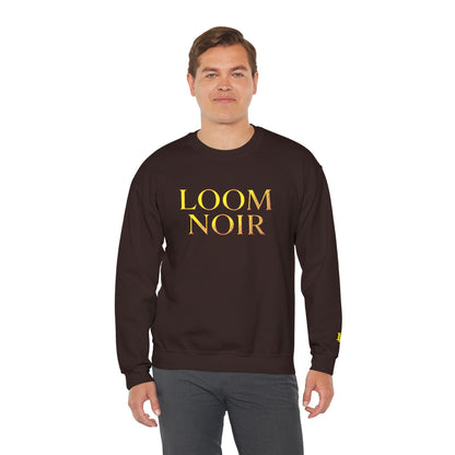 Gothic Gold Script Crewneck - Loom Noir Streetwear Sweatshirt