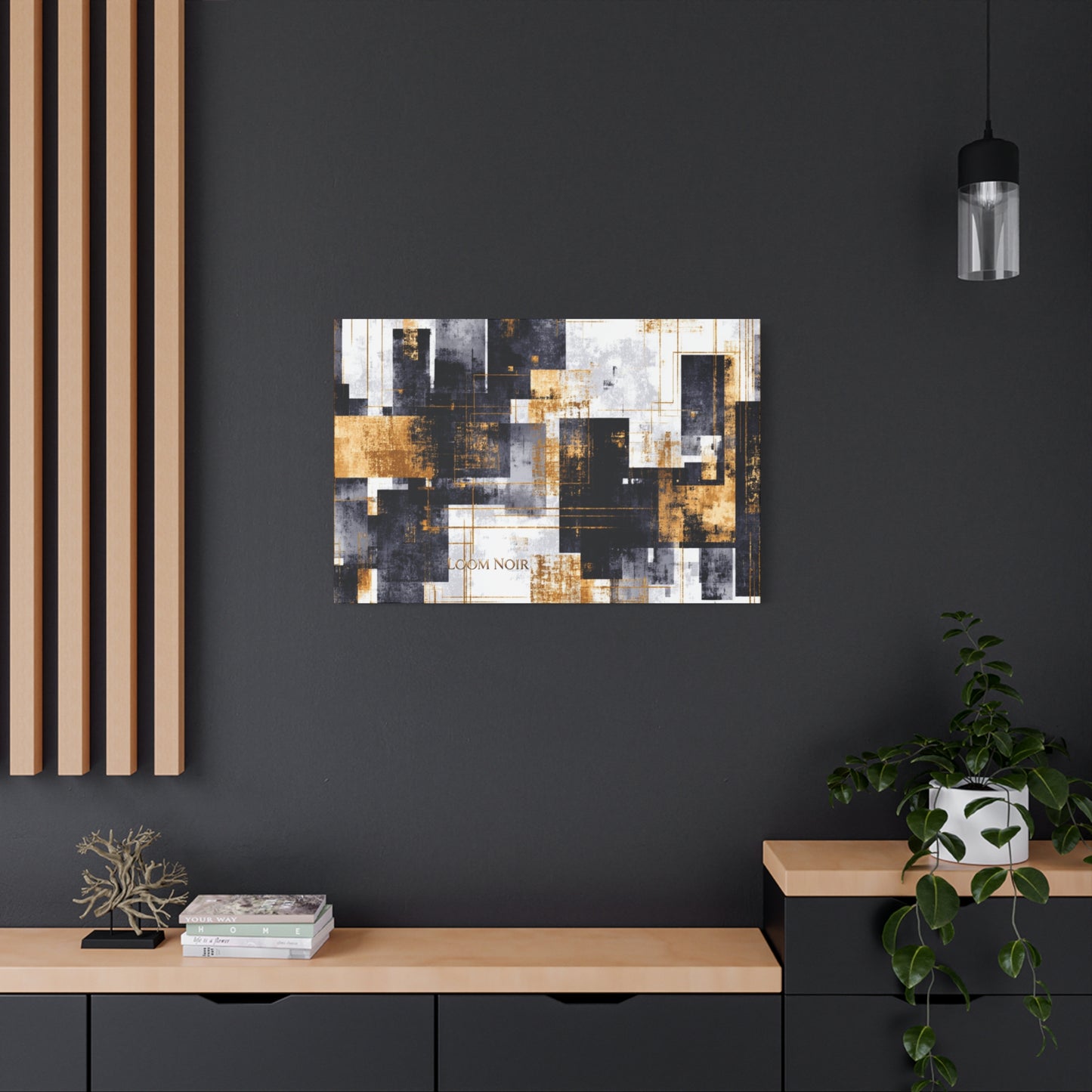 Abstract Canvas Print - Modern Wall Art | Loom Noir