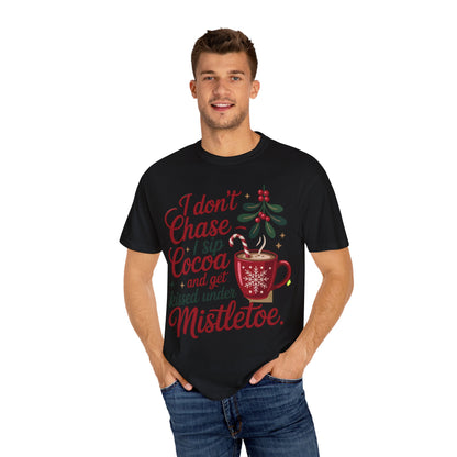 Mistletoe Cocoa Unisex T-Shirt - Cozy Christmas Tee | Loom Noir