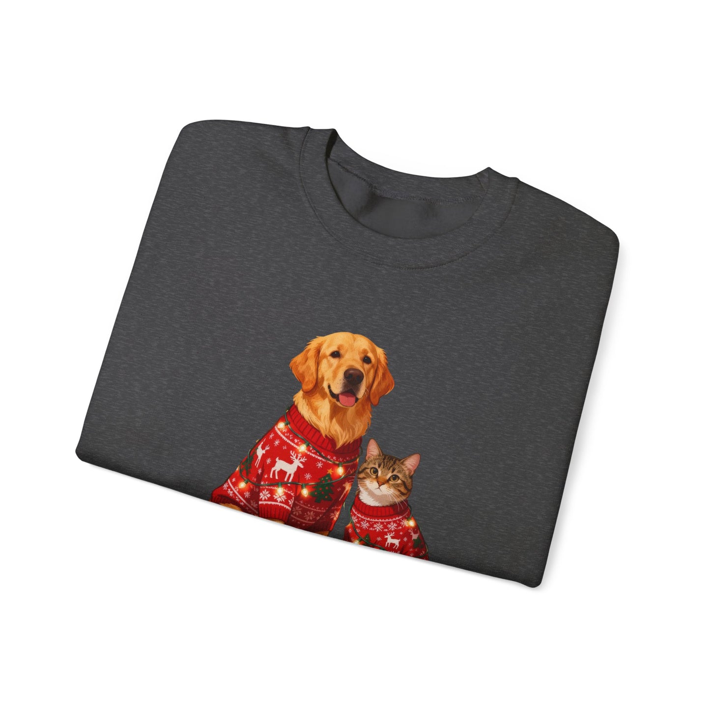 Holiday Pet Sweaters Heavy Blend Sweatshirt - Festive Crewneck | Loom Noir