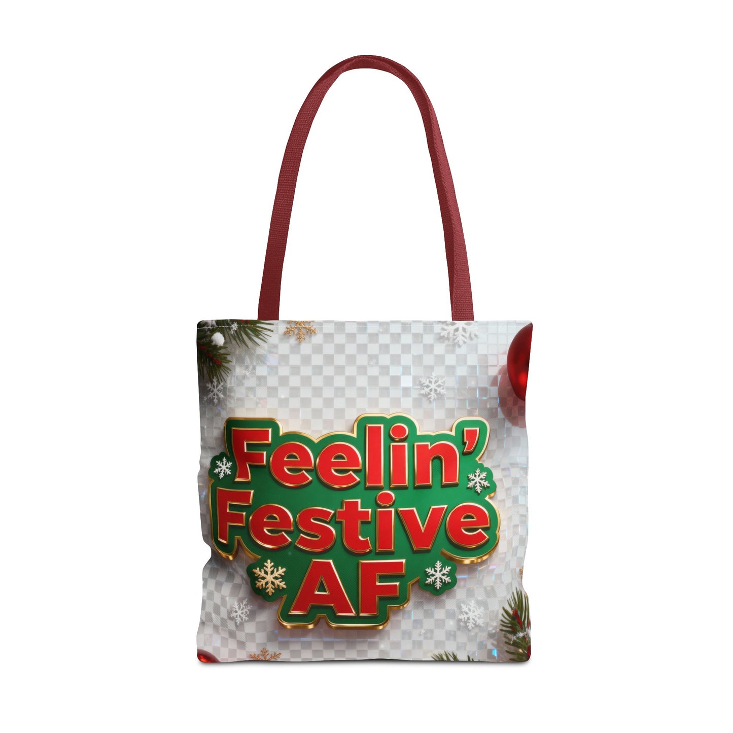 Feelin' Festive AF Tote Bag - Holiday Shopping Bag | Loom Noir