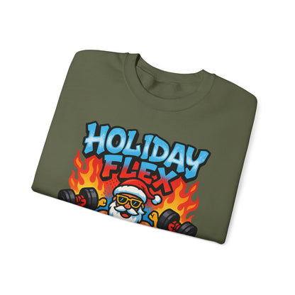 Holiday Flex Fit Santa Sweatshirt - Funny Christmas Crewneck | Loom Noir