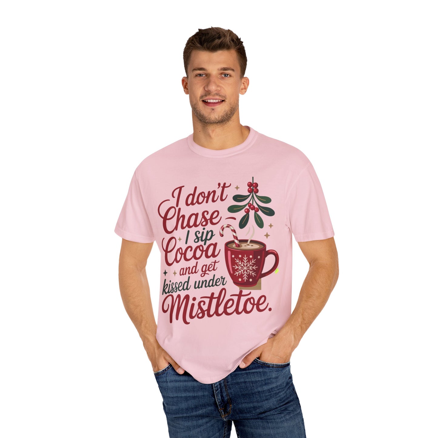 Mistletoe Cocoa Unisex T-Shirt - Cozy Christmas Tee | Loom Noir