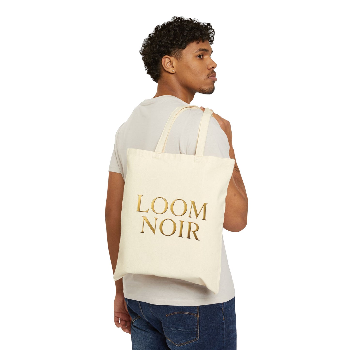 Loom Noir Tote Bag - Canvas Market Shopping Bag | Loom Noir
