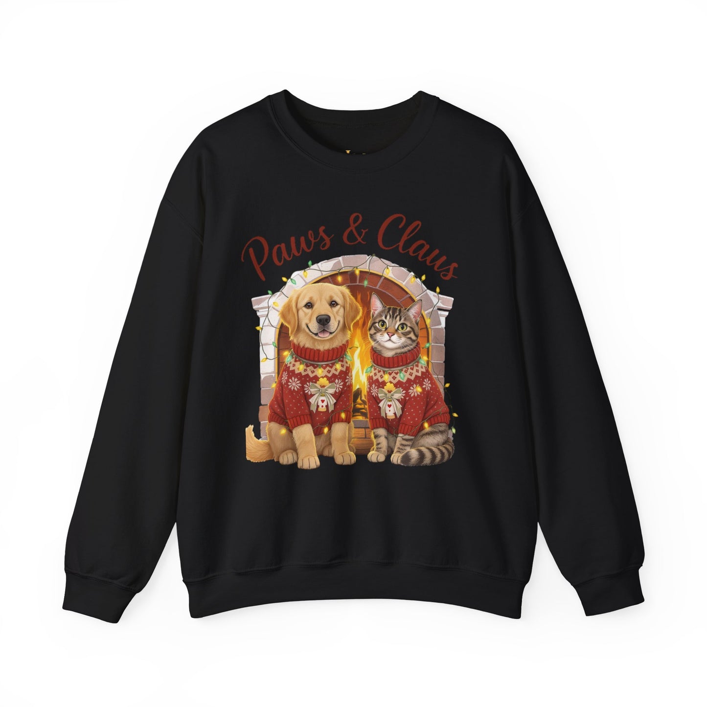 Christmas Paws & Claus Sweatshirt - Holiday Pet Lover Gift | Loom Noir