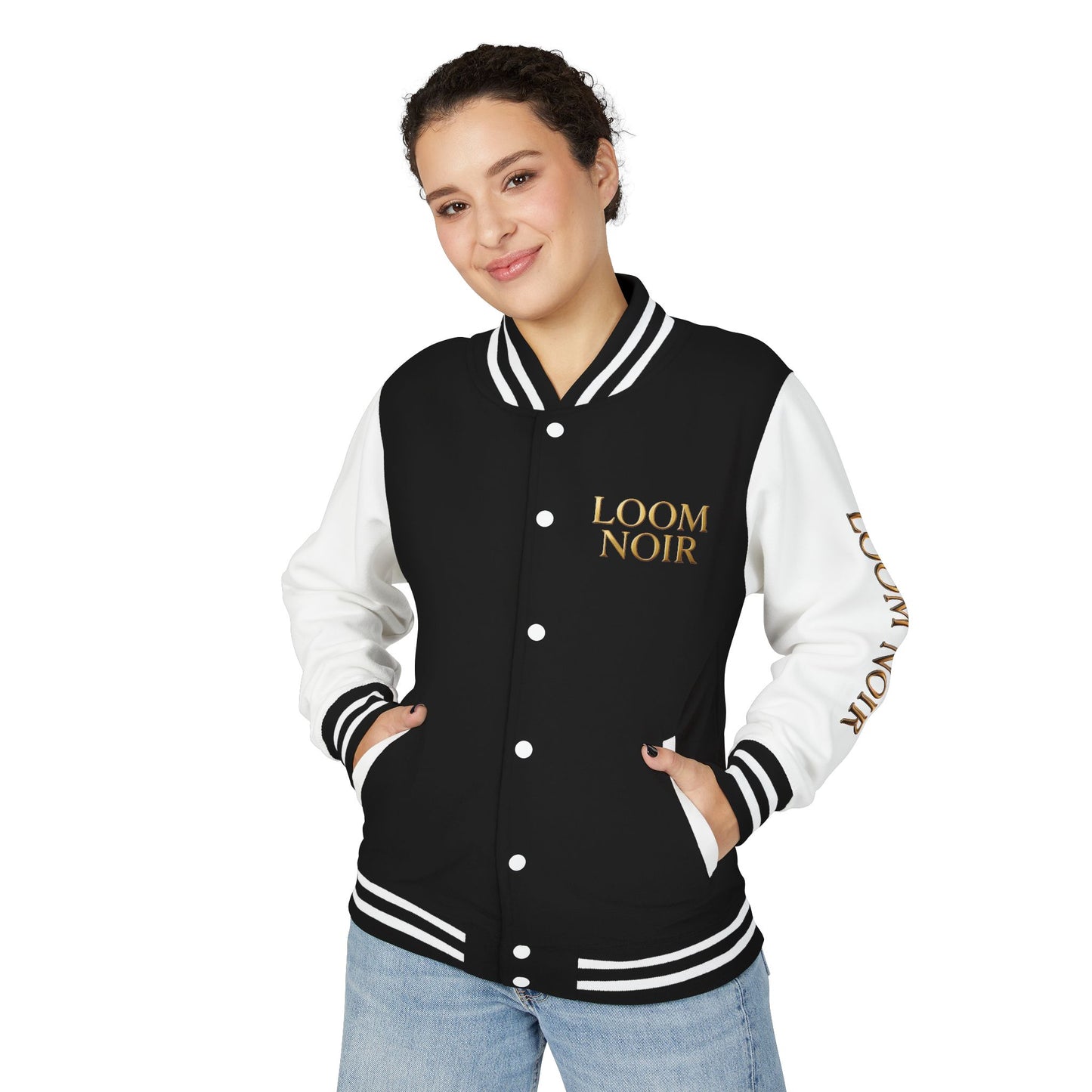 Loom Noir Letterman Jacket - Premium Streetwear Varsity