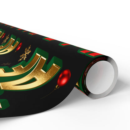 Hanukkah Wrapping Paper - Festive Gift Wrap | Loom Noir