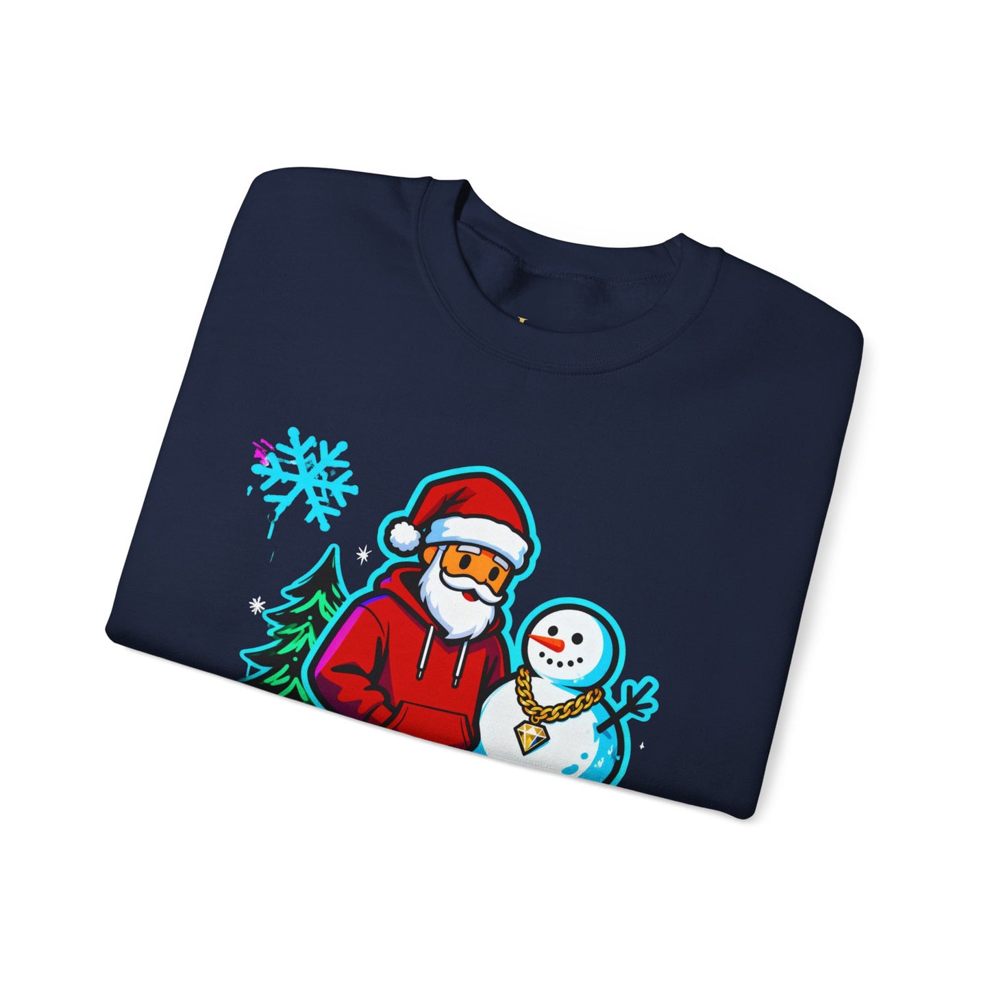 North Pole Trap House Sweatshirt - Funny Santa Christmas Crewneck | Loom Noir