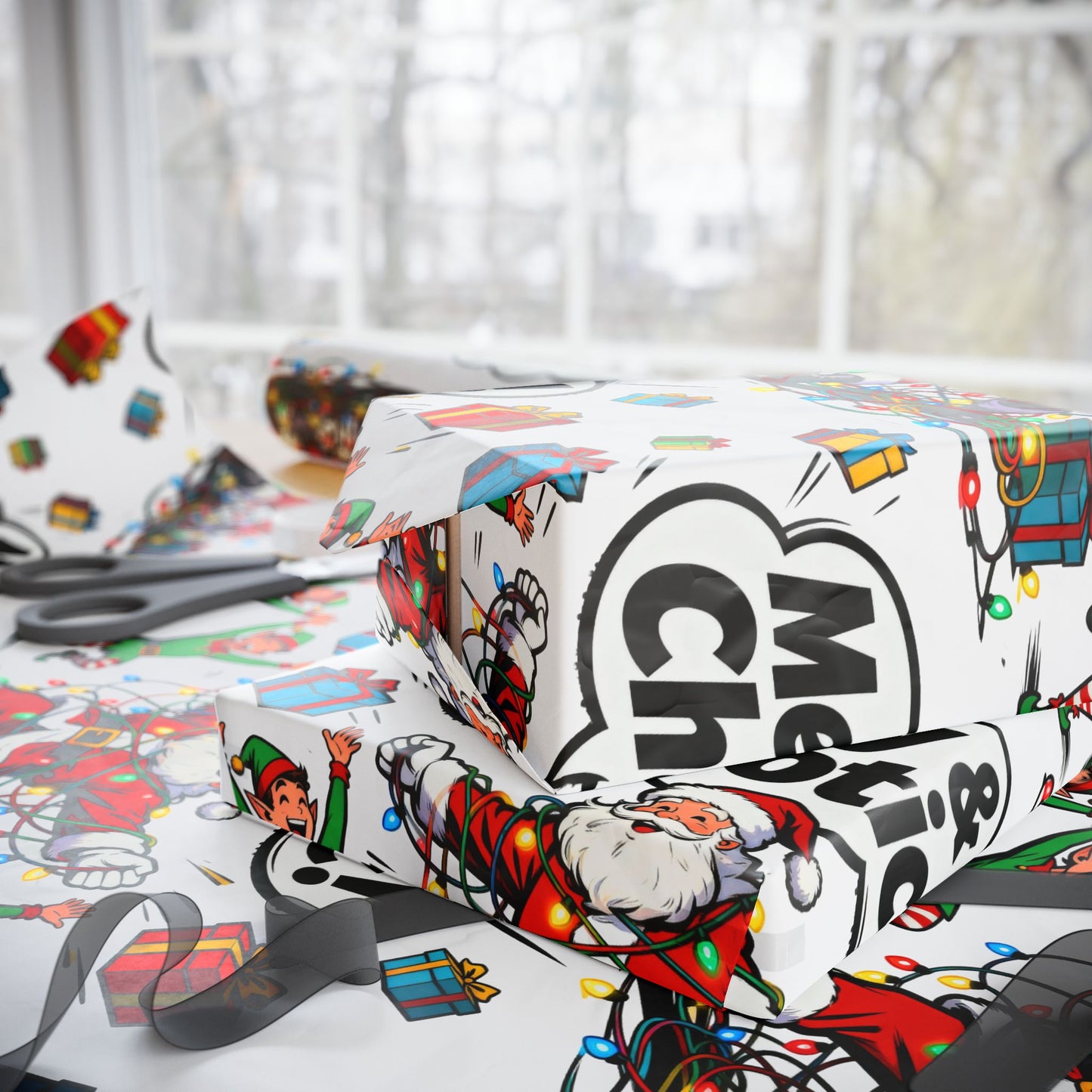 Holiday Gift Wrap - Festive Christmas Wrapping Paper | Loom Noir