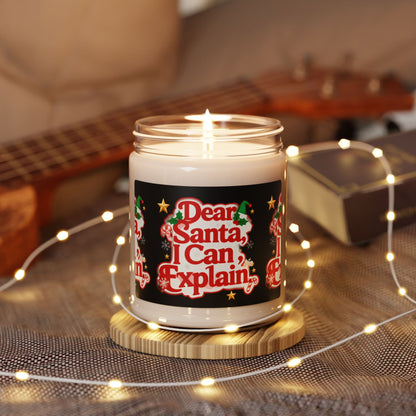 Dear Santa I Can Explain Scented Soy Candle - Funny Christmas 9oz | Loom Noir