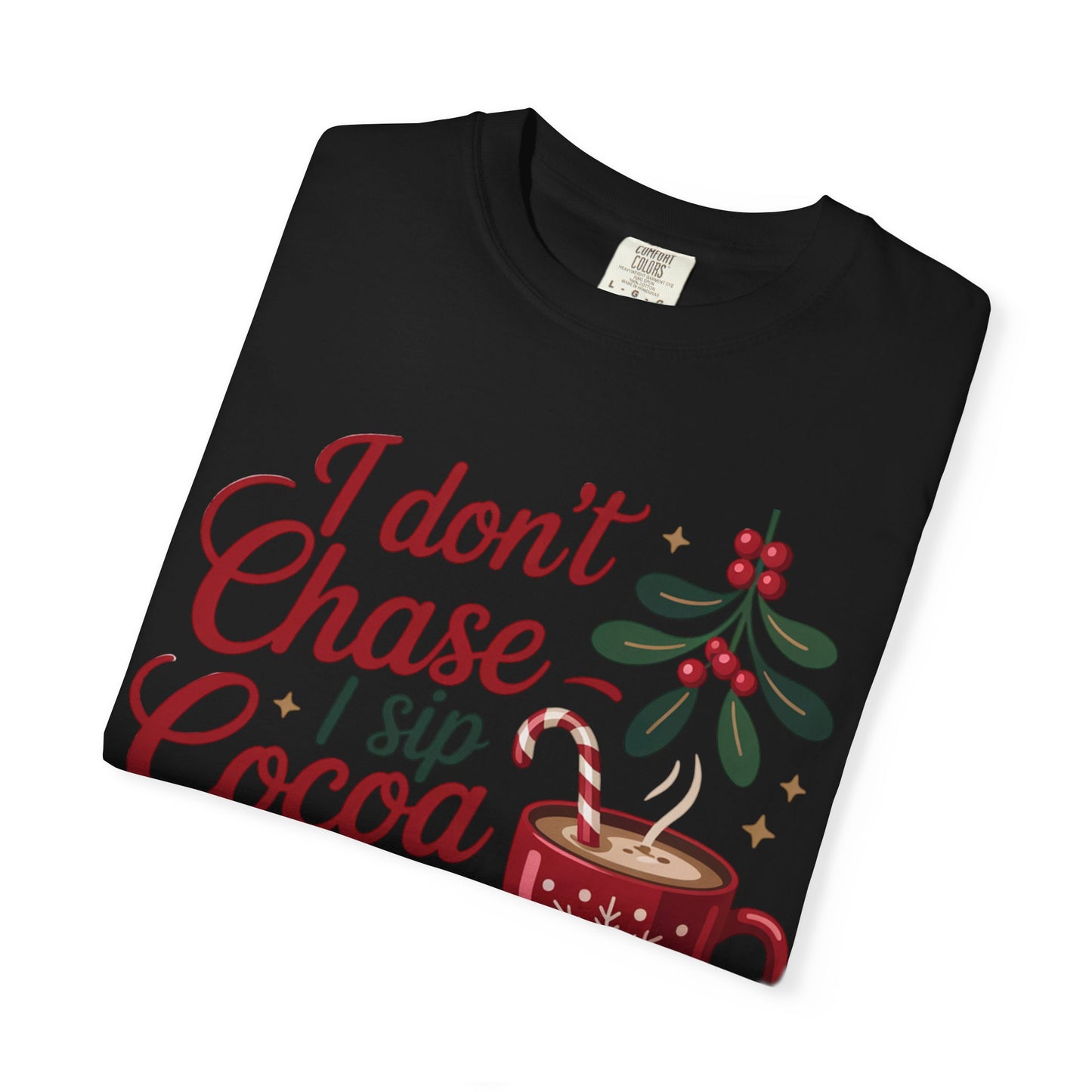 Mistletoe Cocoa Unisex T-Shirt - Cozy Christmas Tee | Loom Noir