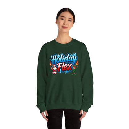 Holiday Flex Santa & Elf Sweatshirt - Funny Christmas Crewneck | Loom Noir