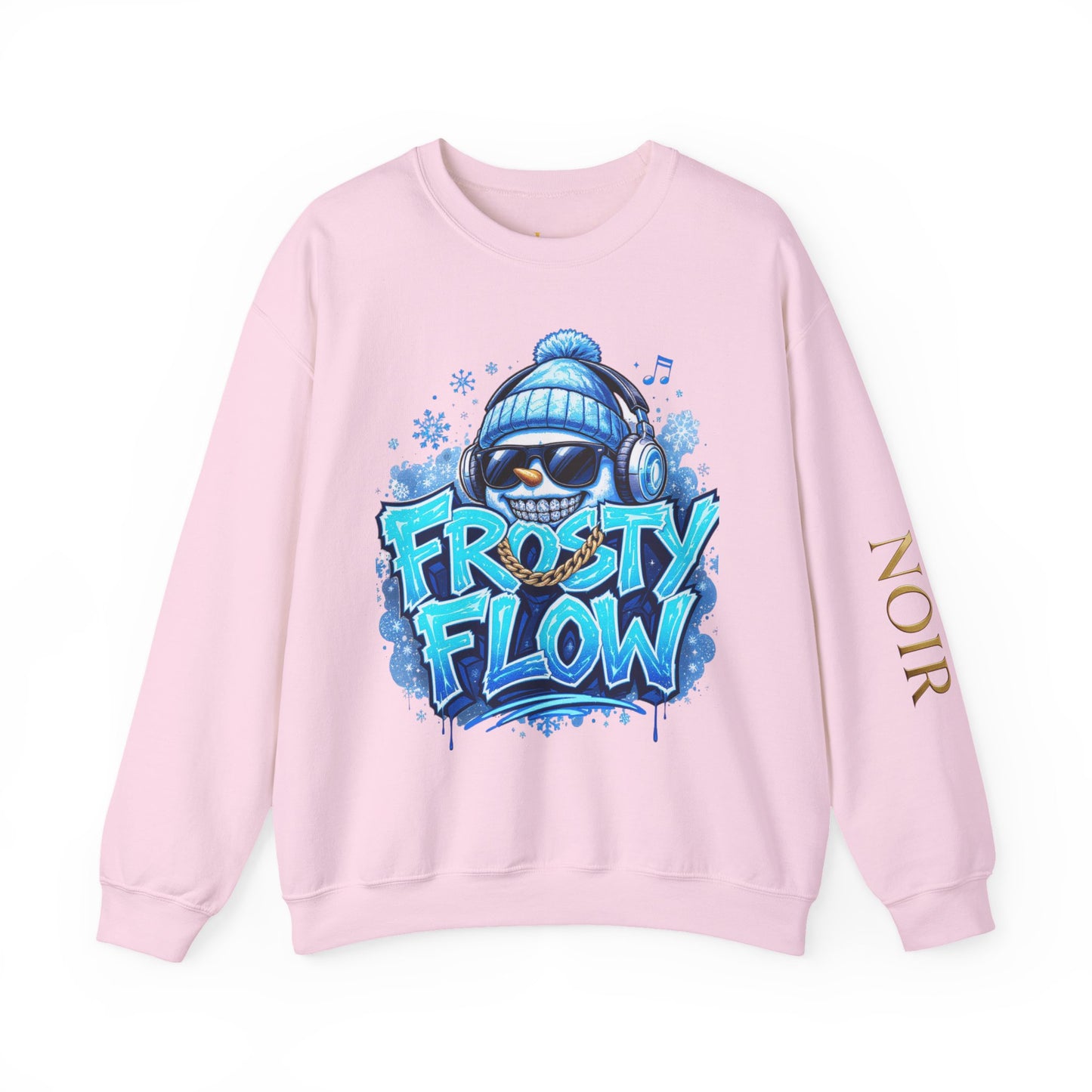 Frosty Flow Sweatshirt - Unisex Snowman Crewneck | Loom Noir