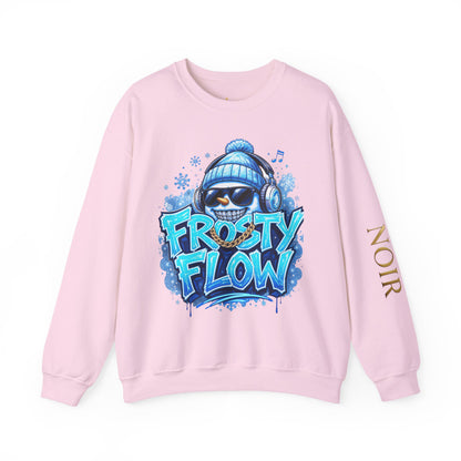 Frosty Flow Sweatshirt - Unisex Snowman Crewneck | Loom Noir
