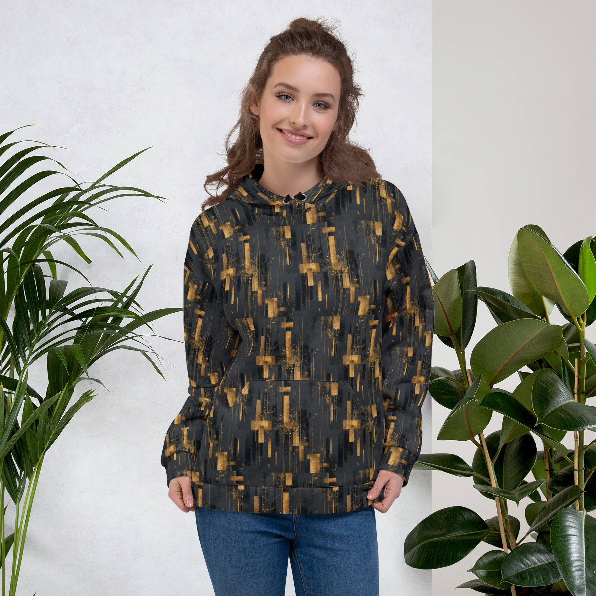 “Loom Noir Signature Edition unisex hoodie – luxury minimalist streetwear with faith-inspired style.”